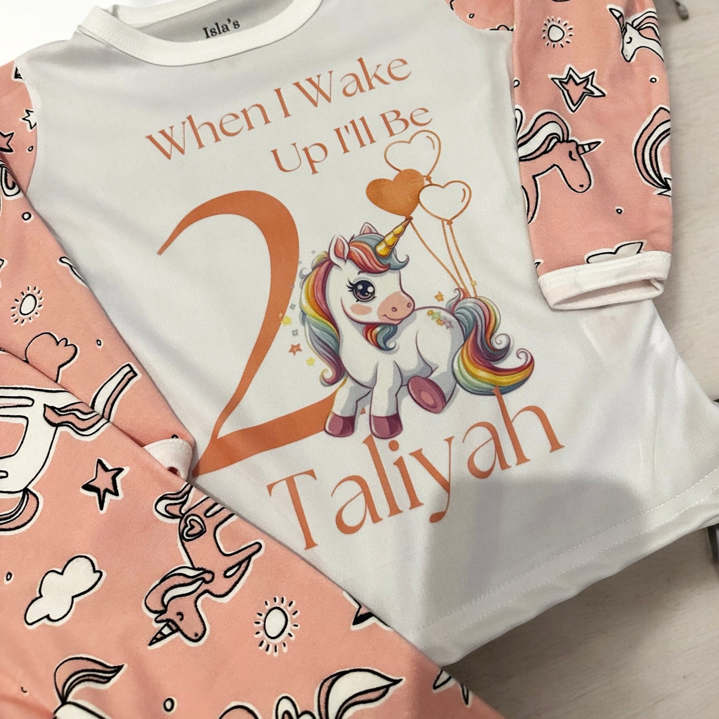 ‘When I Wake Up’ Unicorn Pj’s