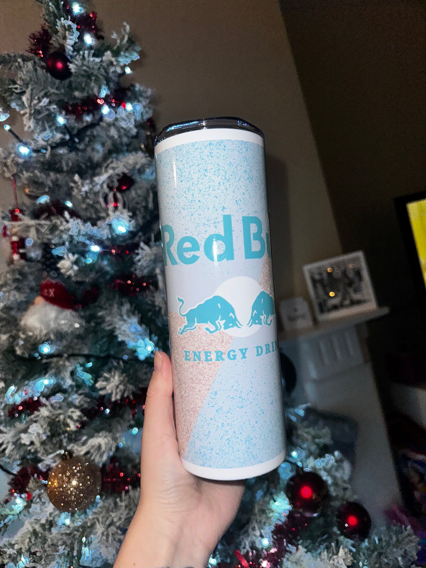 Blue Redbull Inspired 20oz Tumbler