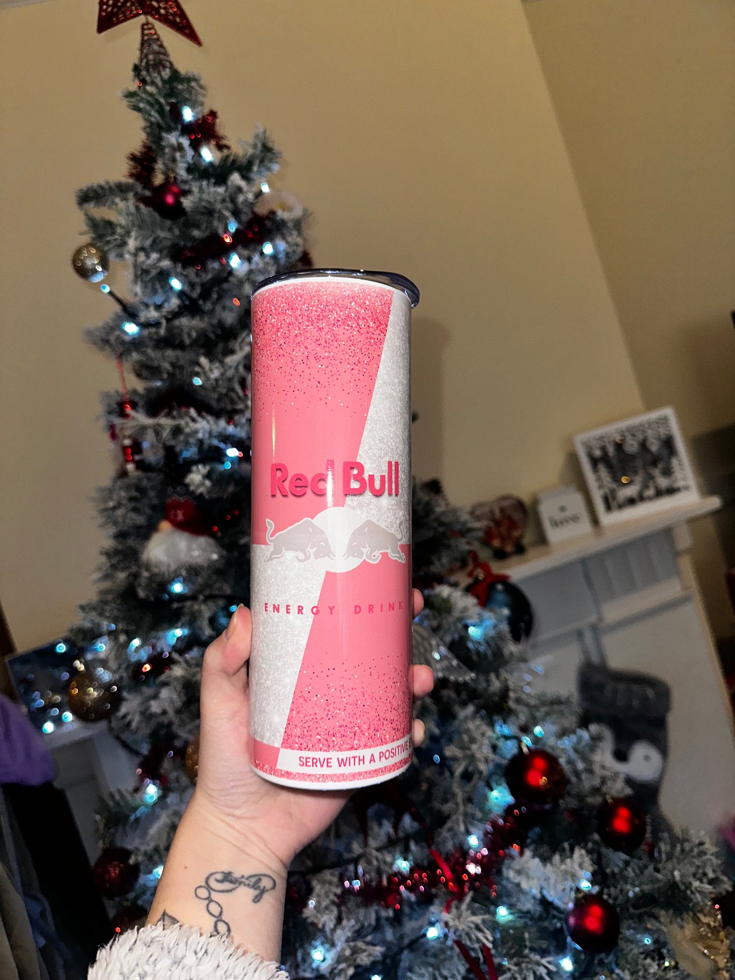 Pink Redbull Inspired 20oz Tumbler