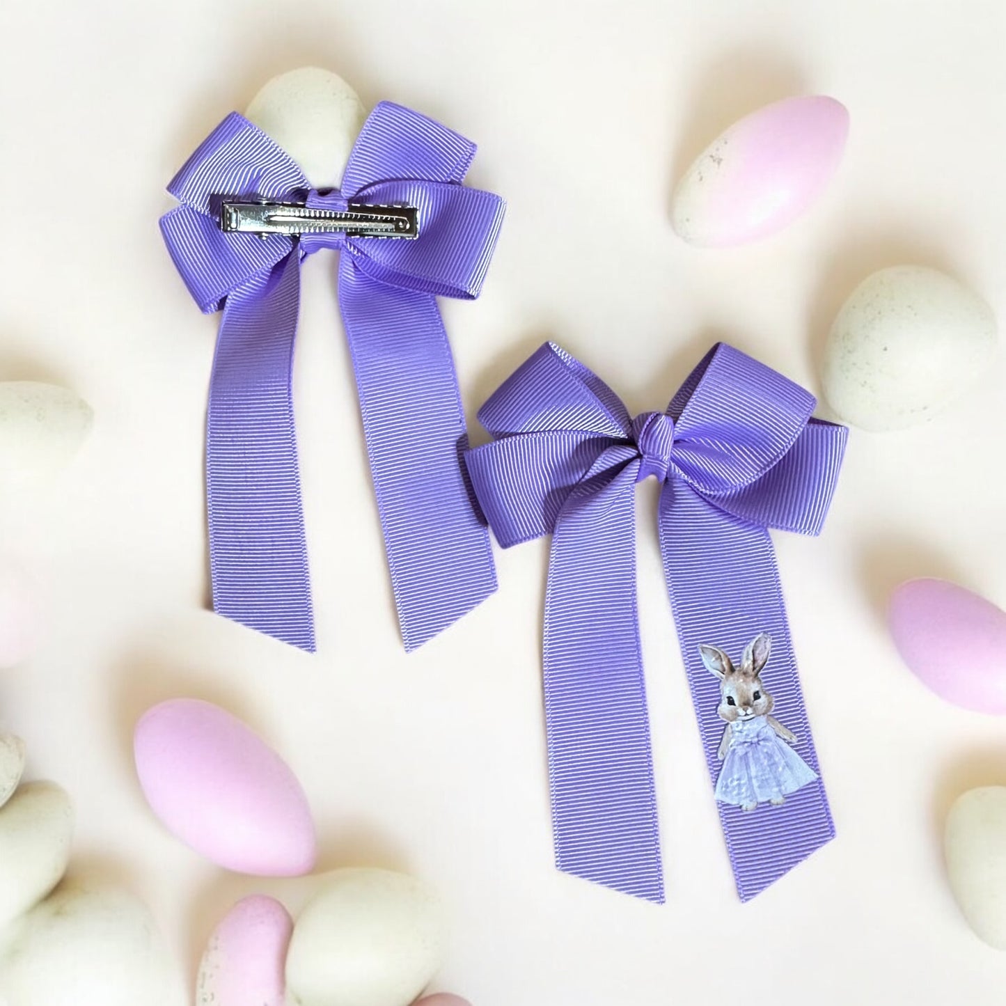 Personalised Hair Bow - Purple