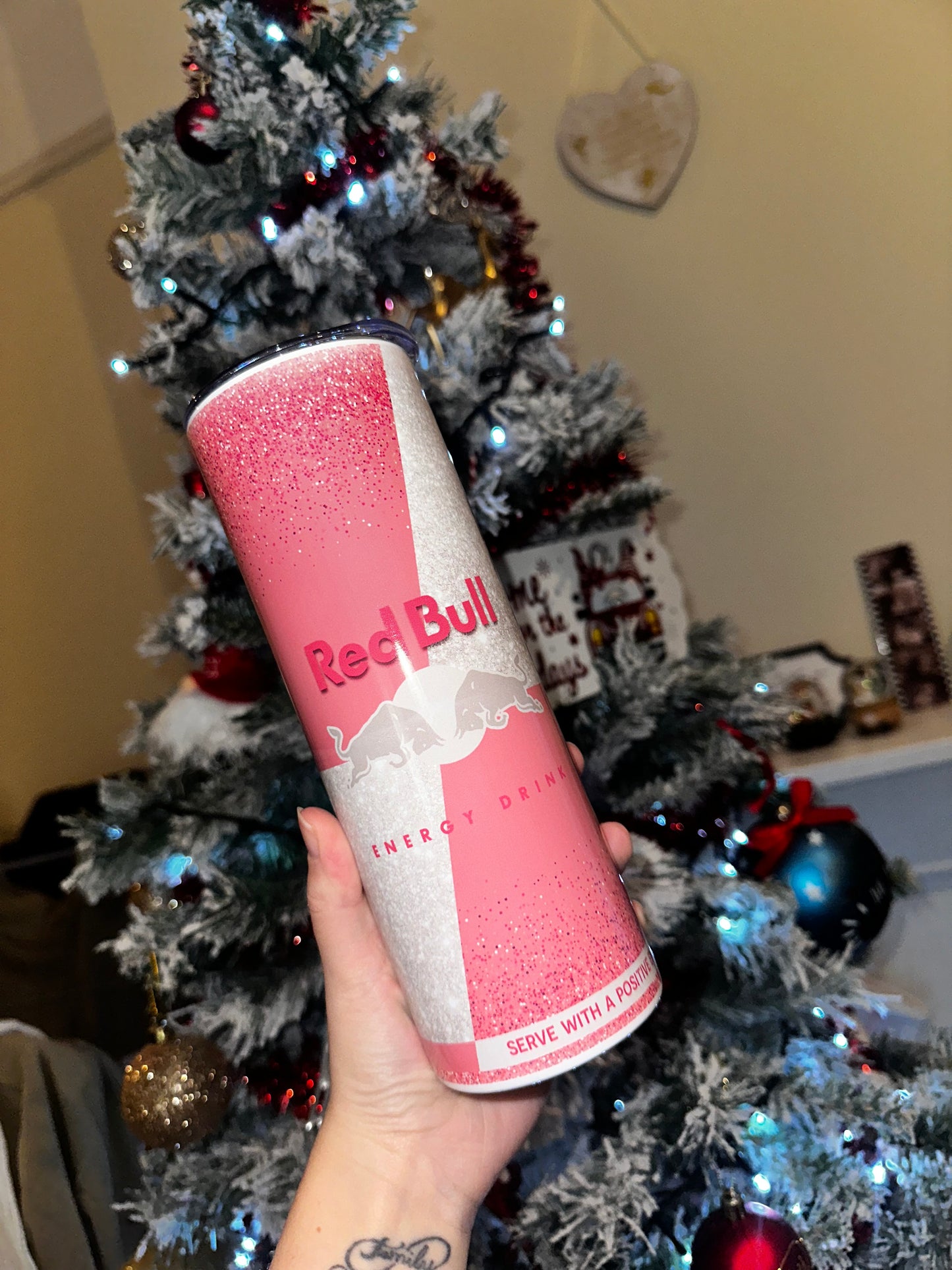 Pink Redbull Inspired 20oz Tumbler