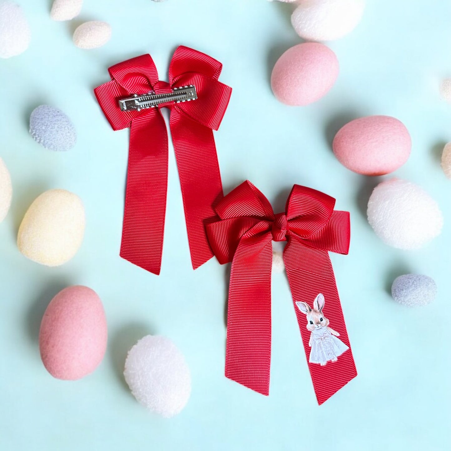 Personalised Hair Bow - Red