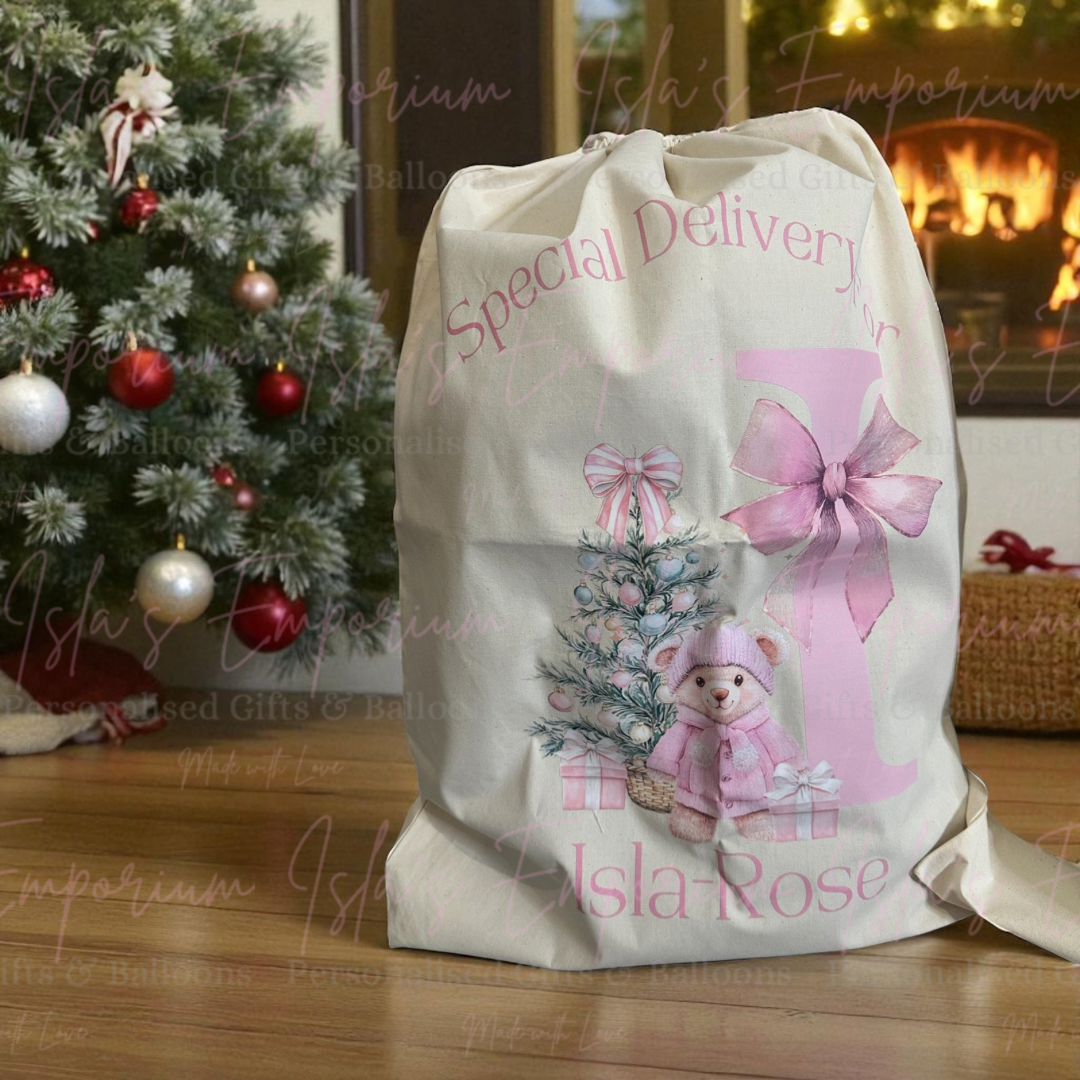 Personalised Santa Sack - Pink