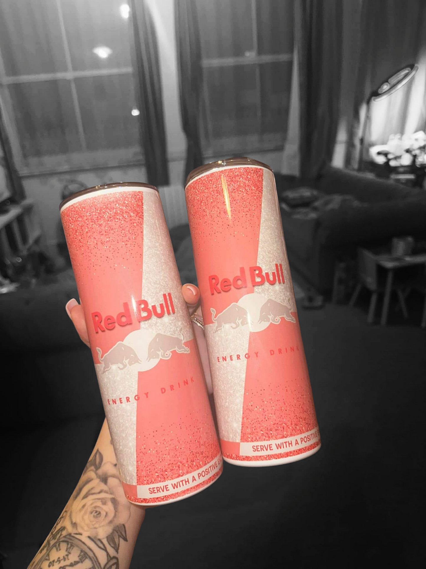 Pink Redbull Inspired 20oz Tumbler