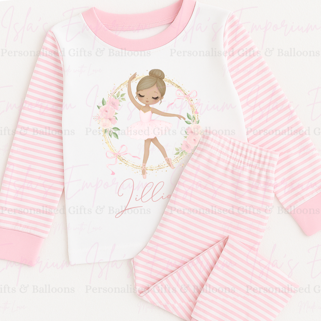 Pink Stripe Ballerina Pjyamas