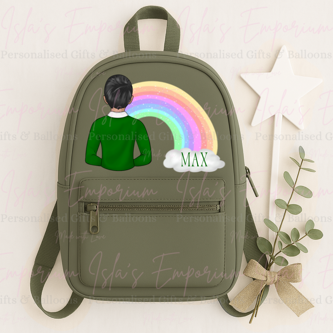 Half Rainbow Custom Backpack