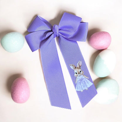Personalised Hair Bow - Purple