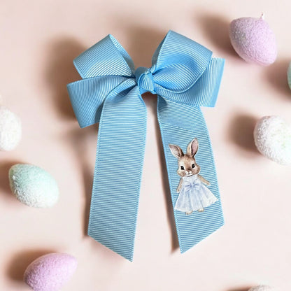 Personalised Hair Bow - Blue