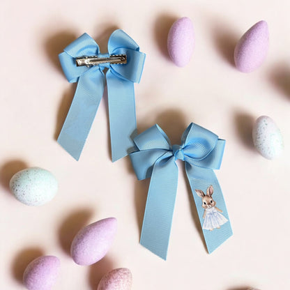 Personalised Hair Bow - Blue