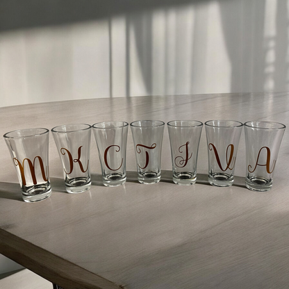 Initial Shot Glass