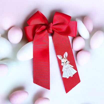 Personalised Hair Bow - Red