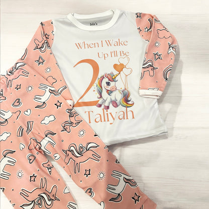 ‘When I Wake Up’ Unicorn Pj’s