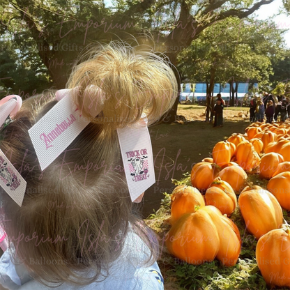 Trick or Treat Pink Hair Bow