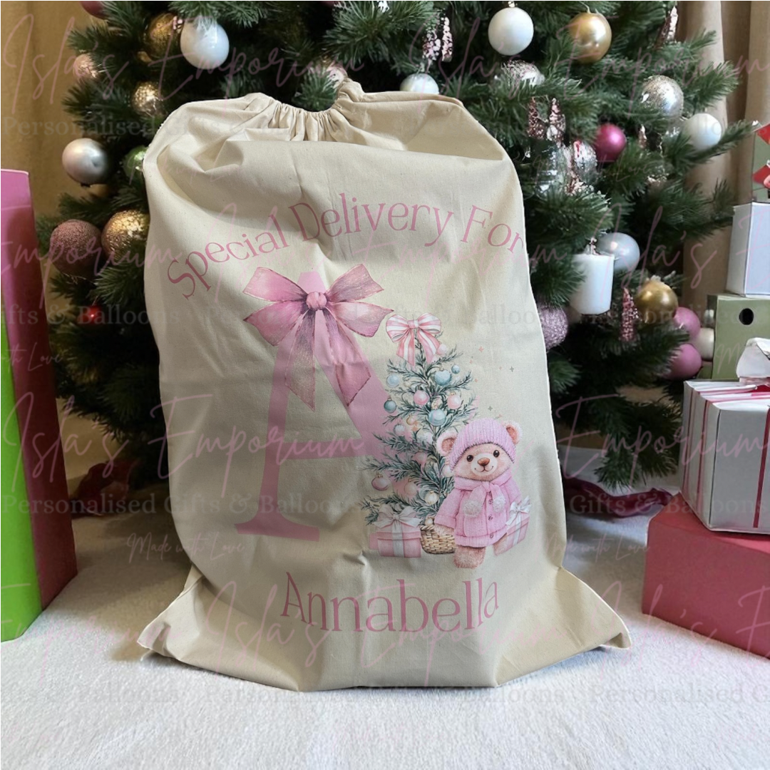 Personalised Santa Sack - Pink