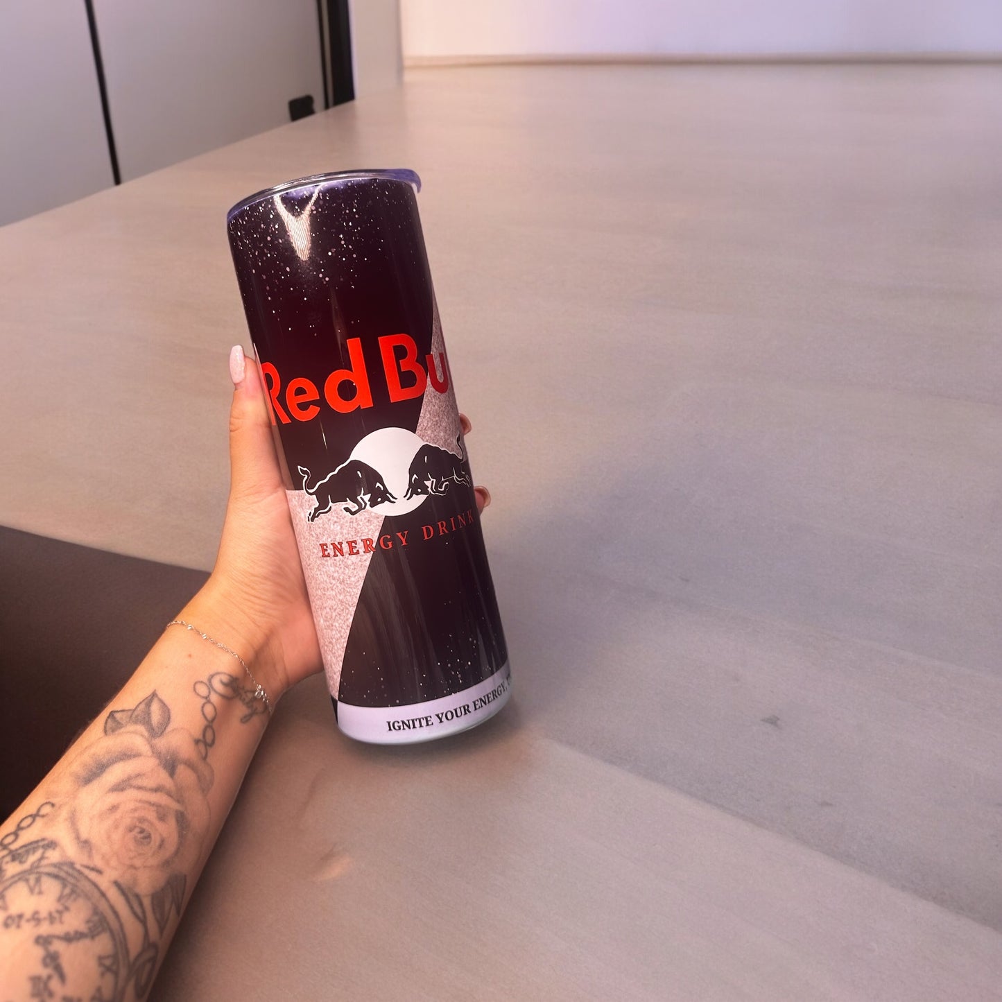 Red, Silver & Black Redbull Inspired Tumbler