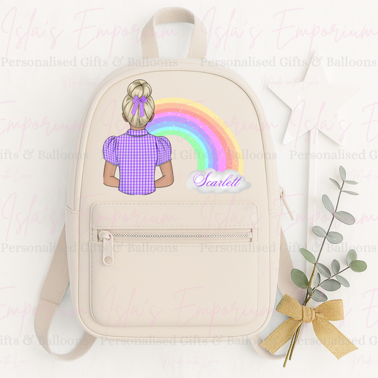 Half Rainbow Custom Backpack