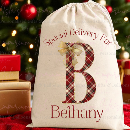 Personalised Santa Sack - Red